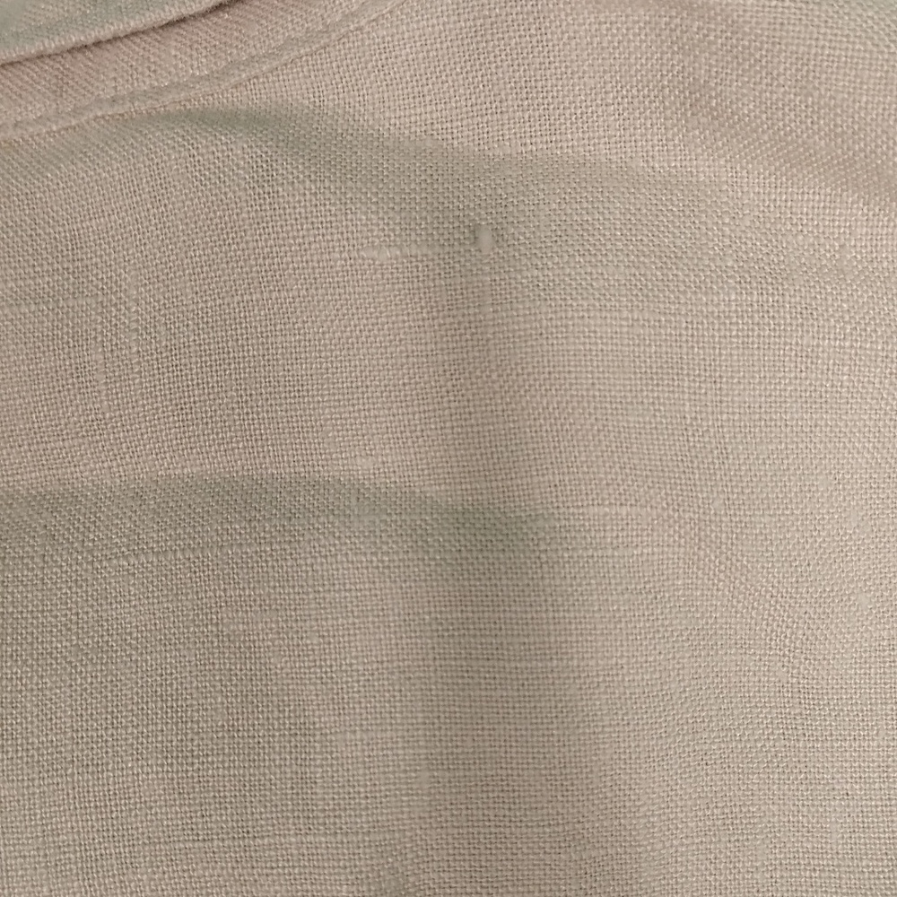 Outfit JPR Beige Eyelet Button-Up  Pure Linen Blouse Size Large - Picture 7 of 11